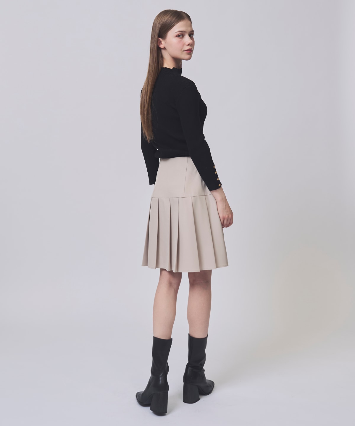 【1/30(Fri)発売開始】アシメプリーツミニスカート