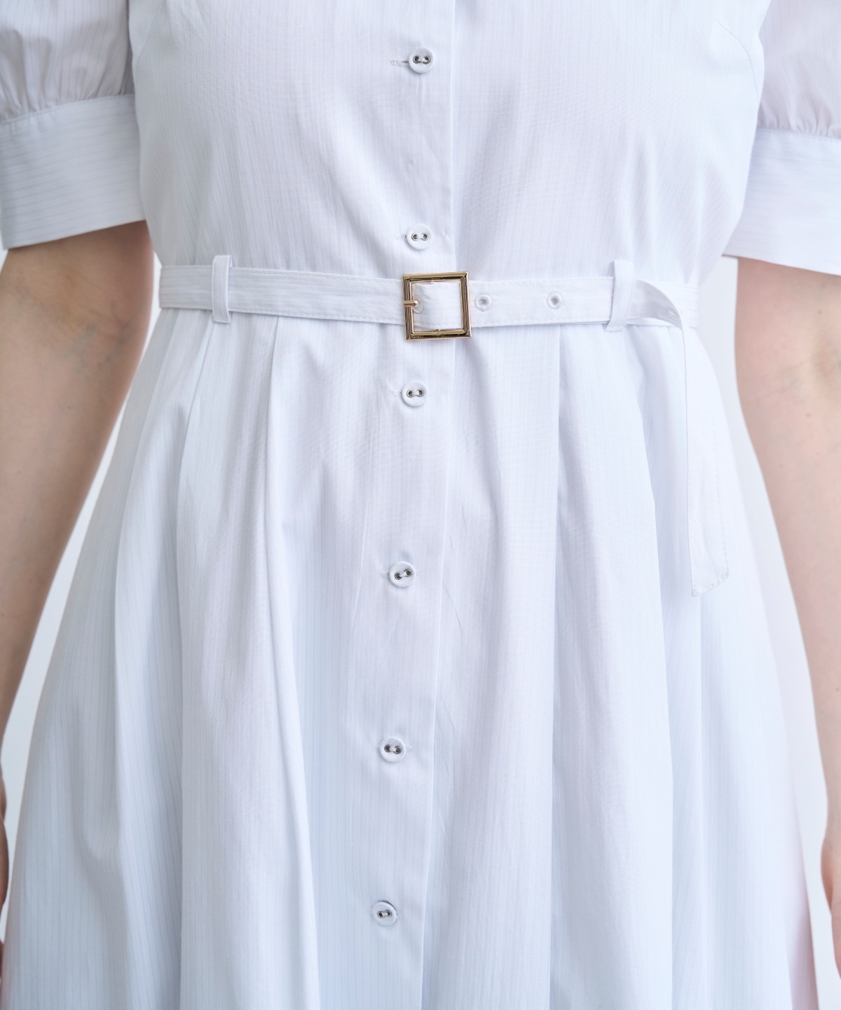 【4/10(Fri)予約開始】リボン付きストライプシャツワンピ―ス