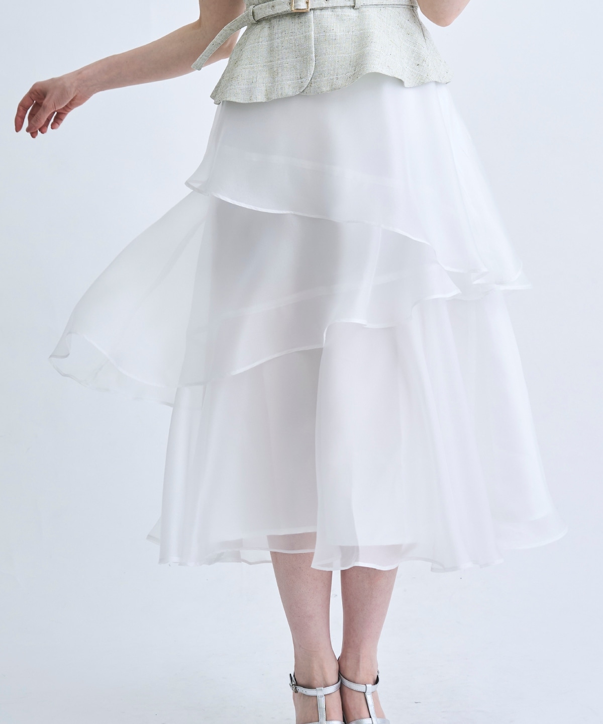 【4/10(Fri)予約開始】ジレドッキングティアードスカートワンピース