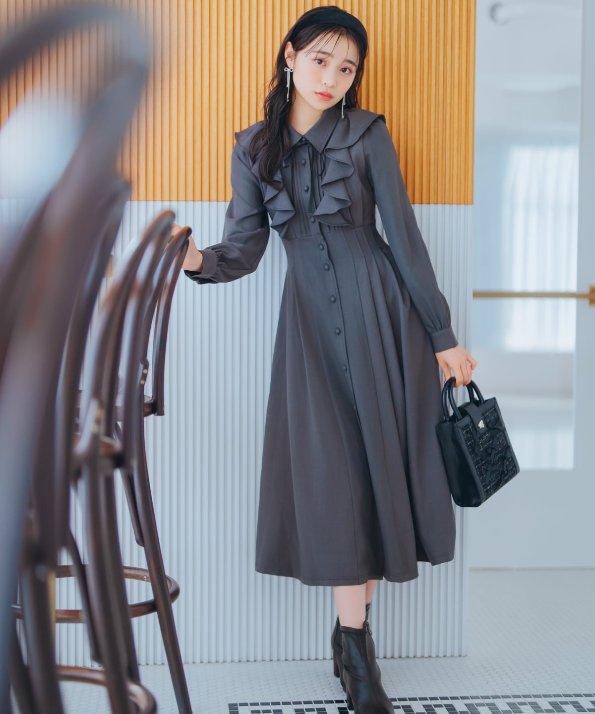 2wayツイードリボンバッグ