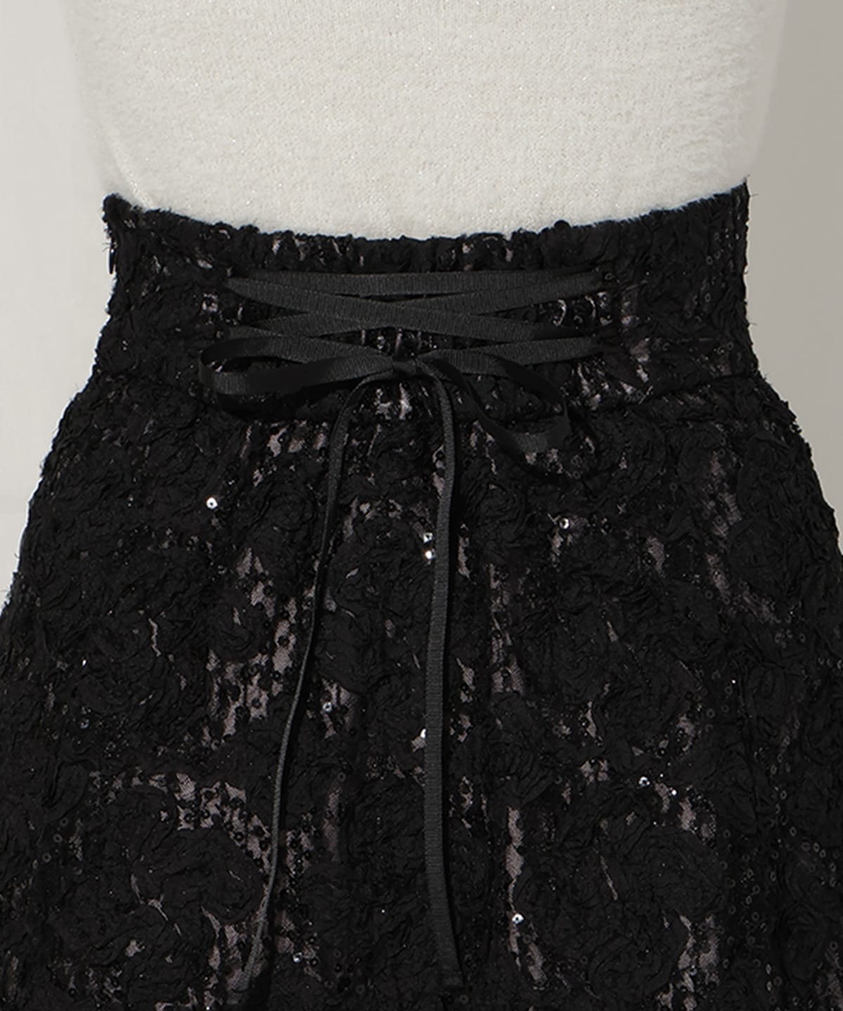 キラキラフラワーチュールフレアスカート