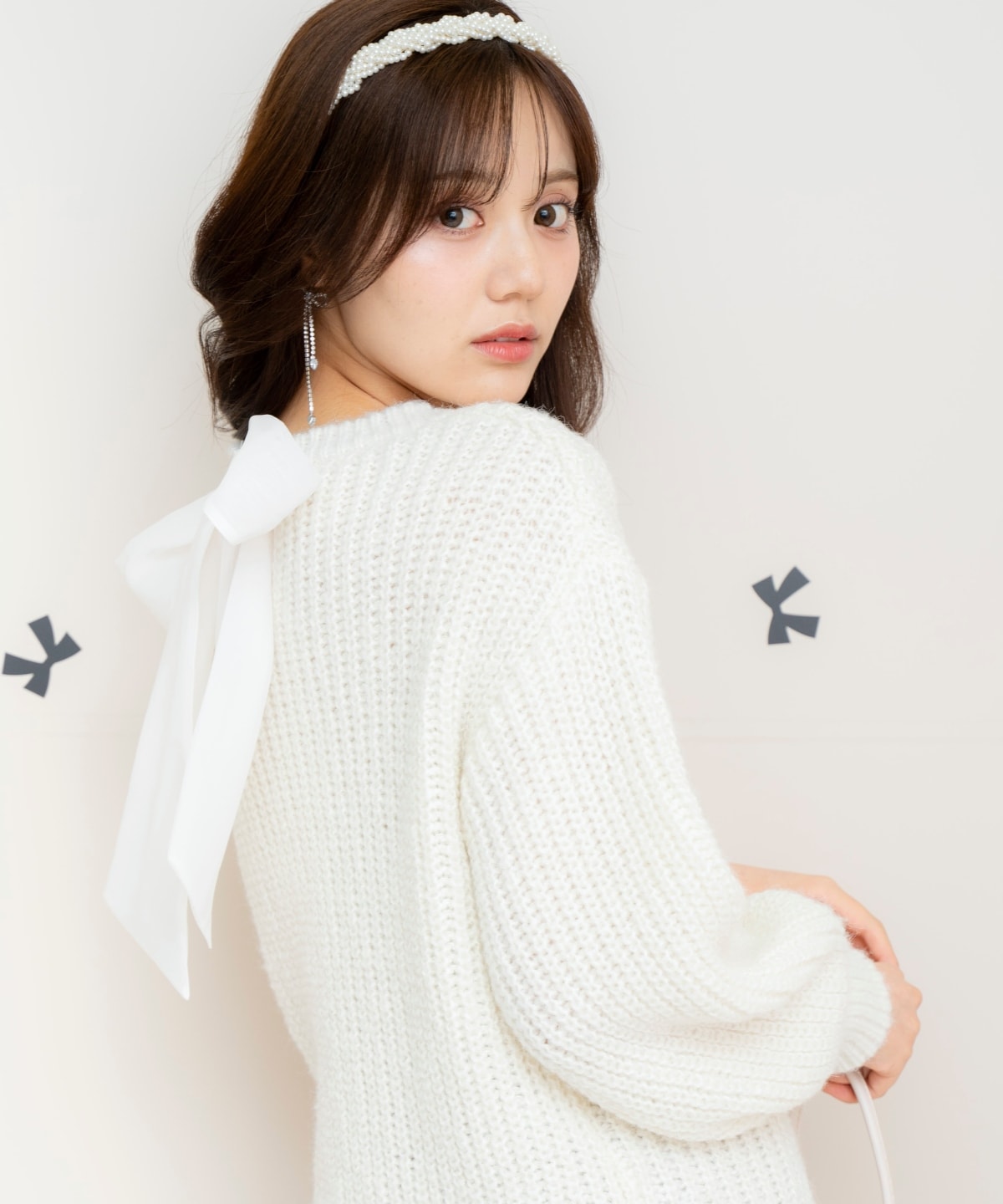 ニットプルオーバー×バルーンスカートセット