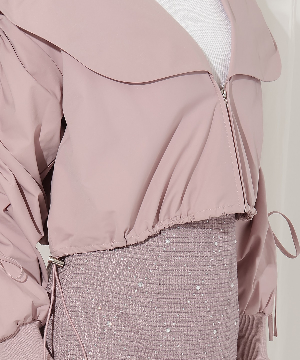 ハートカラーギャザーブルゾン