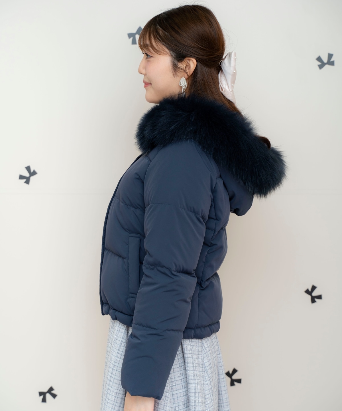 FOXファー付きショートダウン