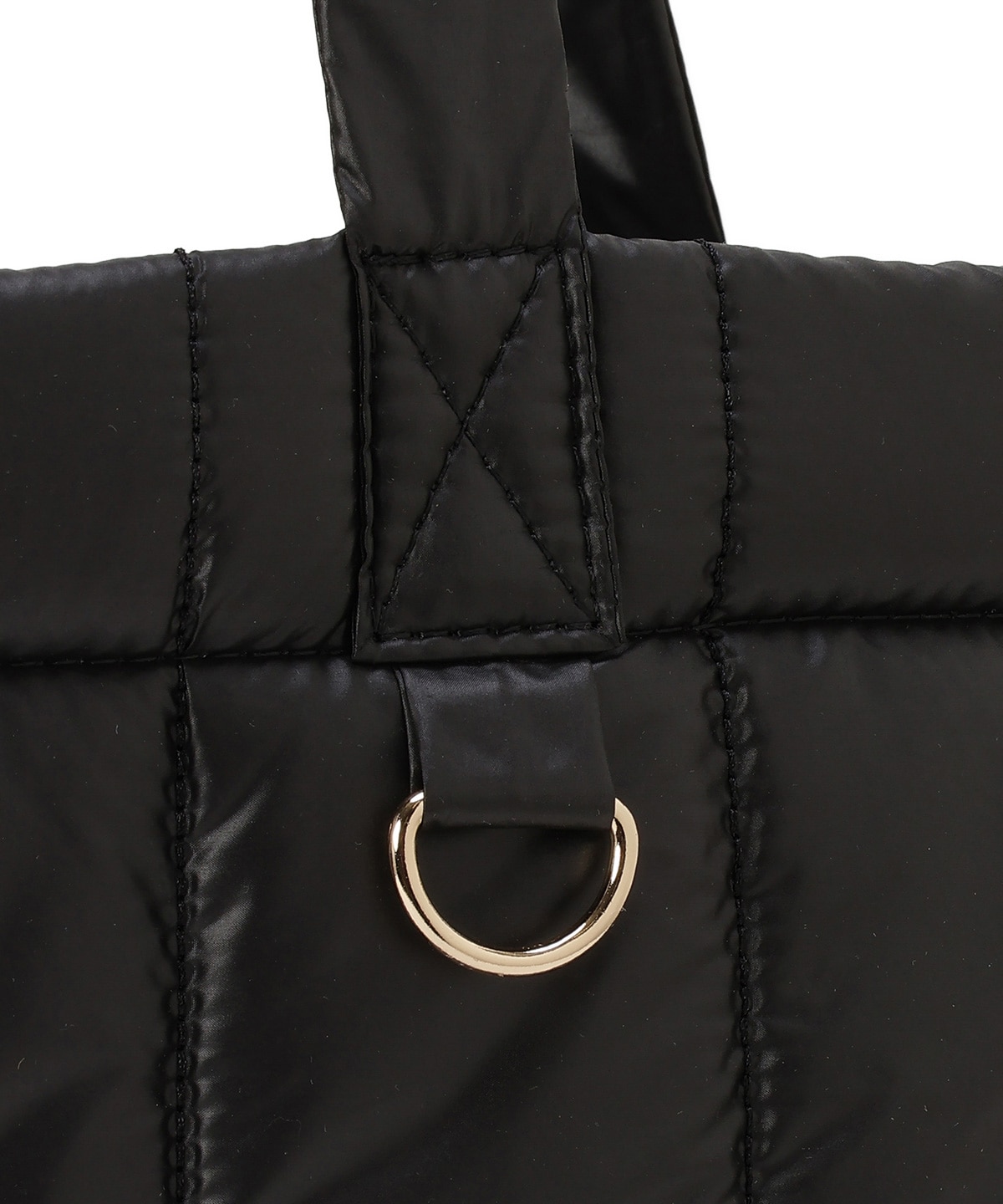 リボンショルダーキルティングトート