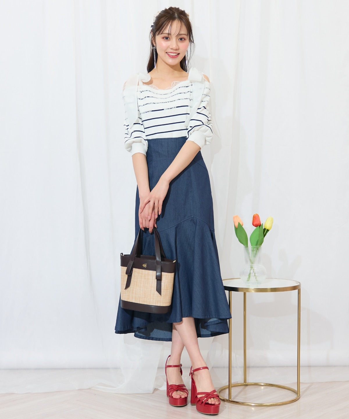 アシメヘムフィッシュテールスカート