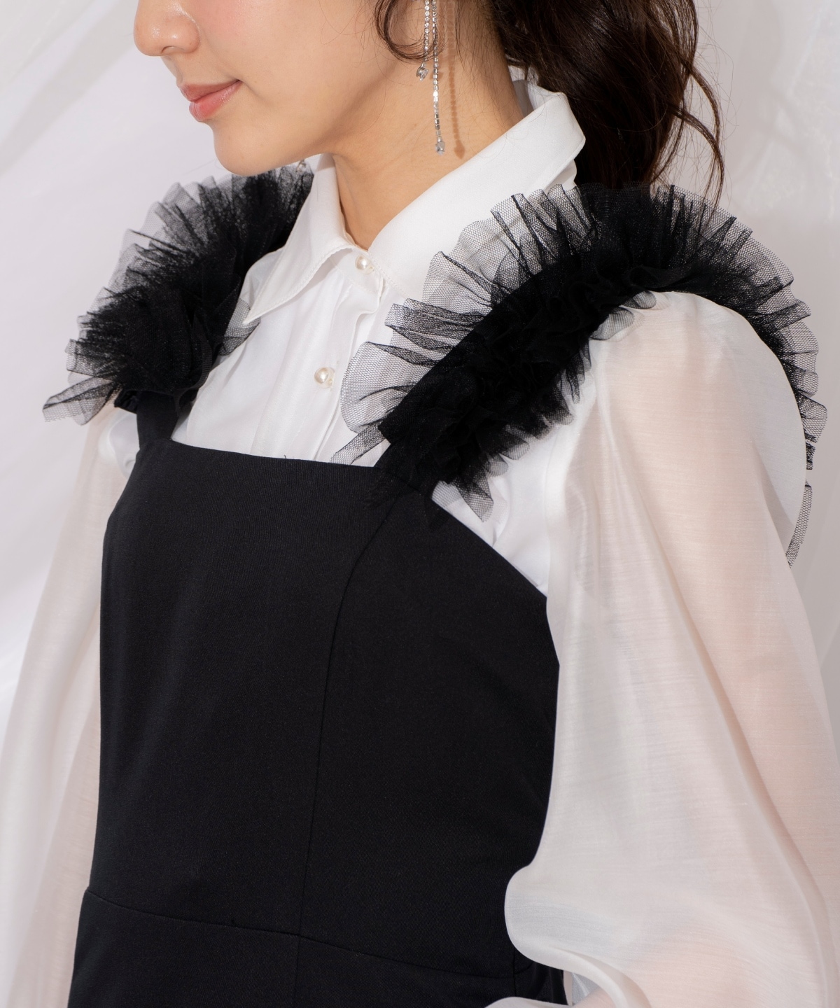 チュールフリルマーメイドジャンスカ