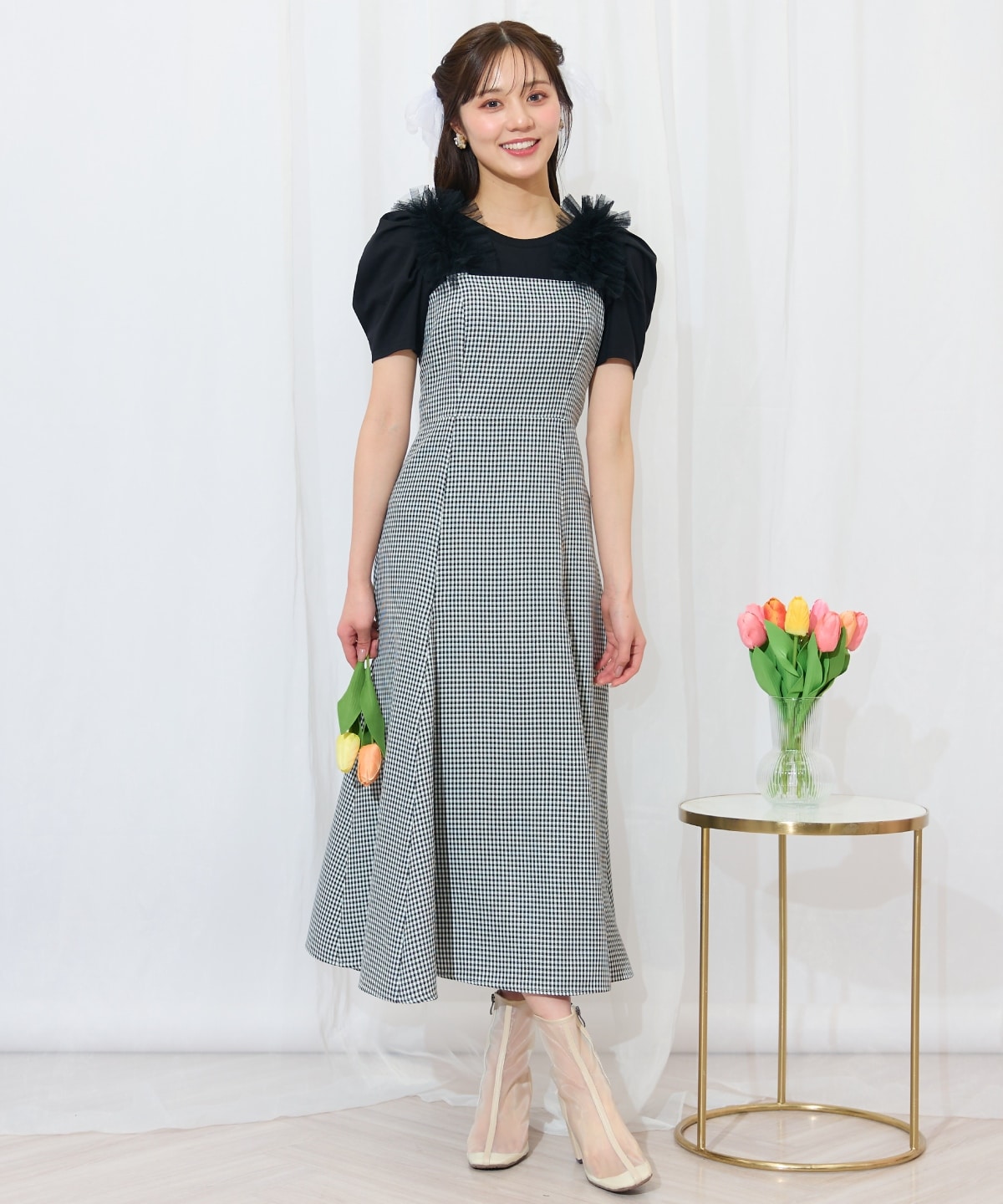 チュールフリルマーメイドジャンスカ