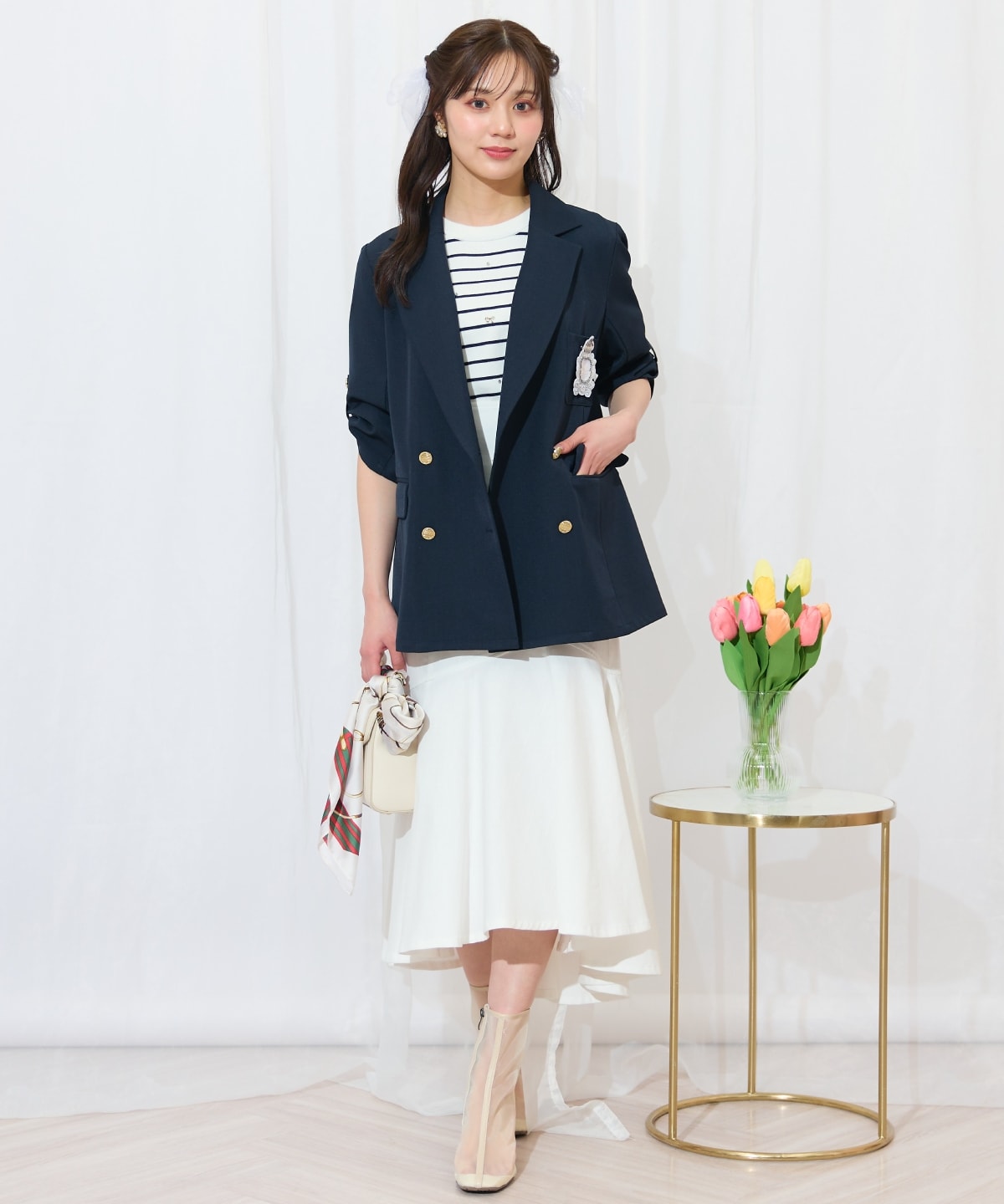 エンブレム付きテーラードジャケット