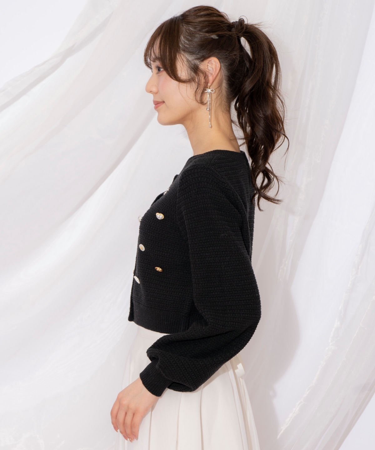 シャイニービジューカーディガン