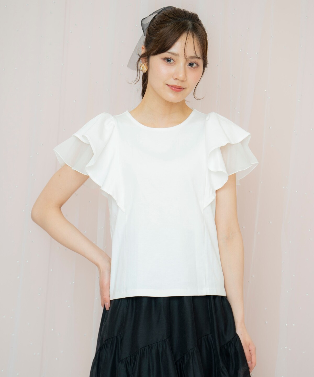 フレアスリーブTシャツ(F ホワイト): WILLSELECTION|公式 フレアスリーブTシャツ(F ホワイト): WILLSELECTION|公式