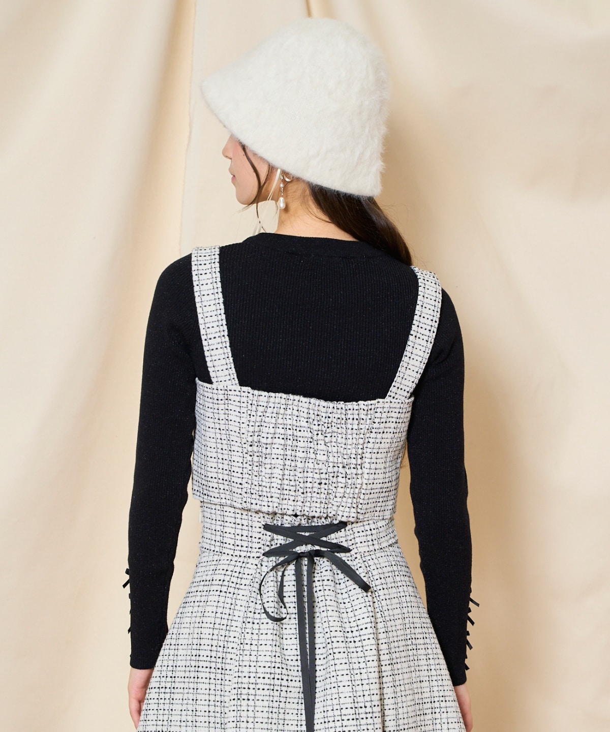 【ツイードセットアップシリーズ】ツイードビスチェ