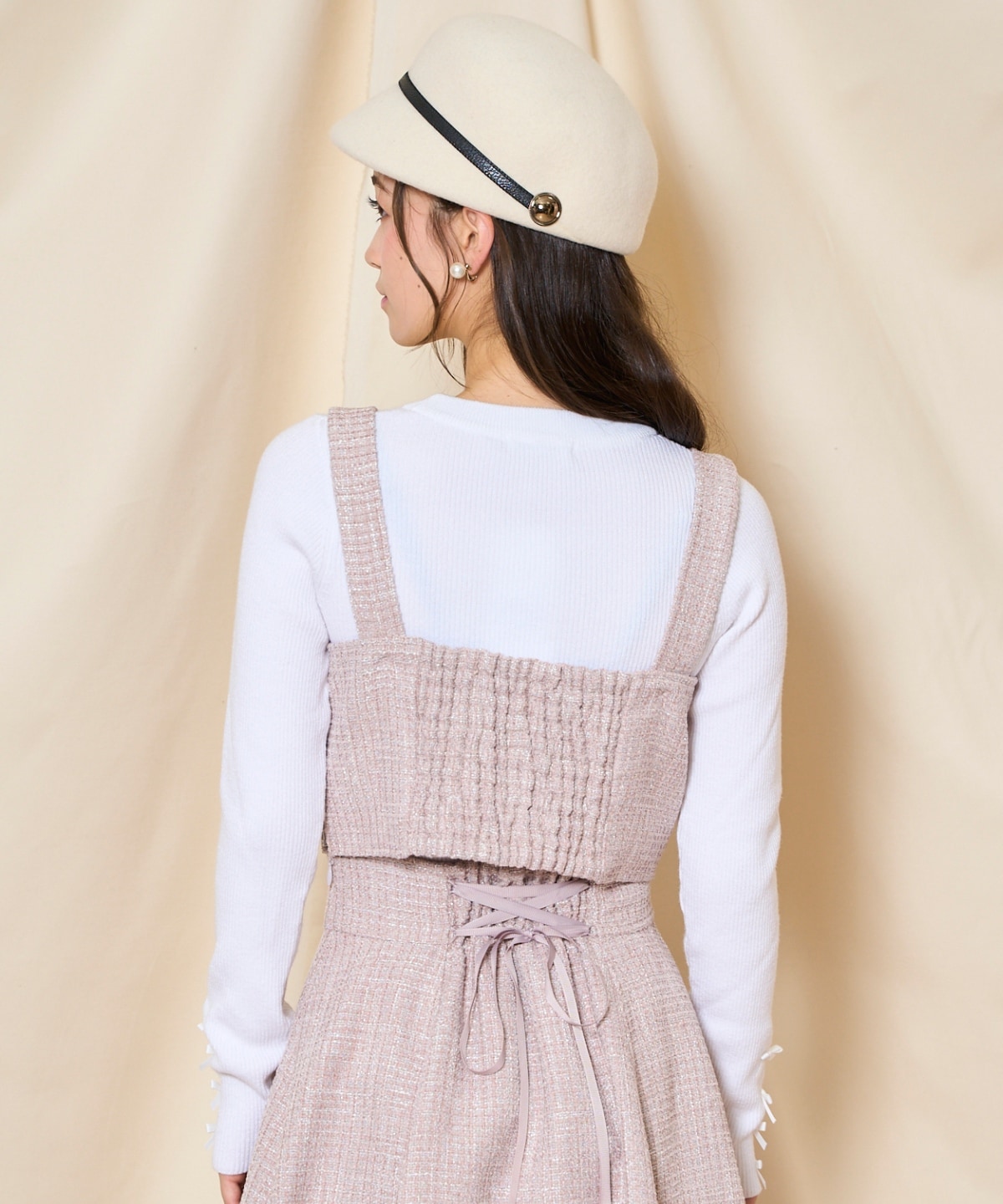 【ツイードセットアップシリーズ】ツイードビスチェ