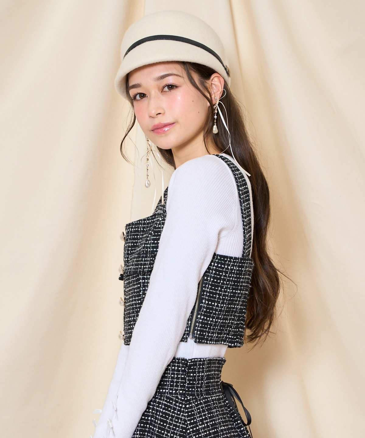 【ツイードセットアップシリーズ】ツイードビスチェ