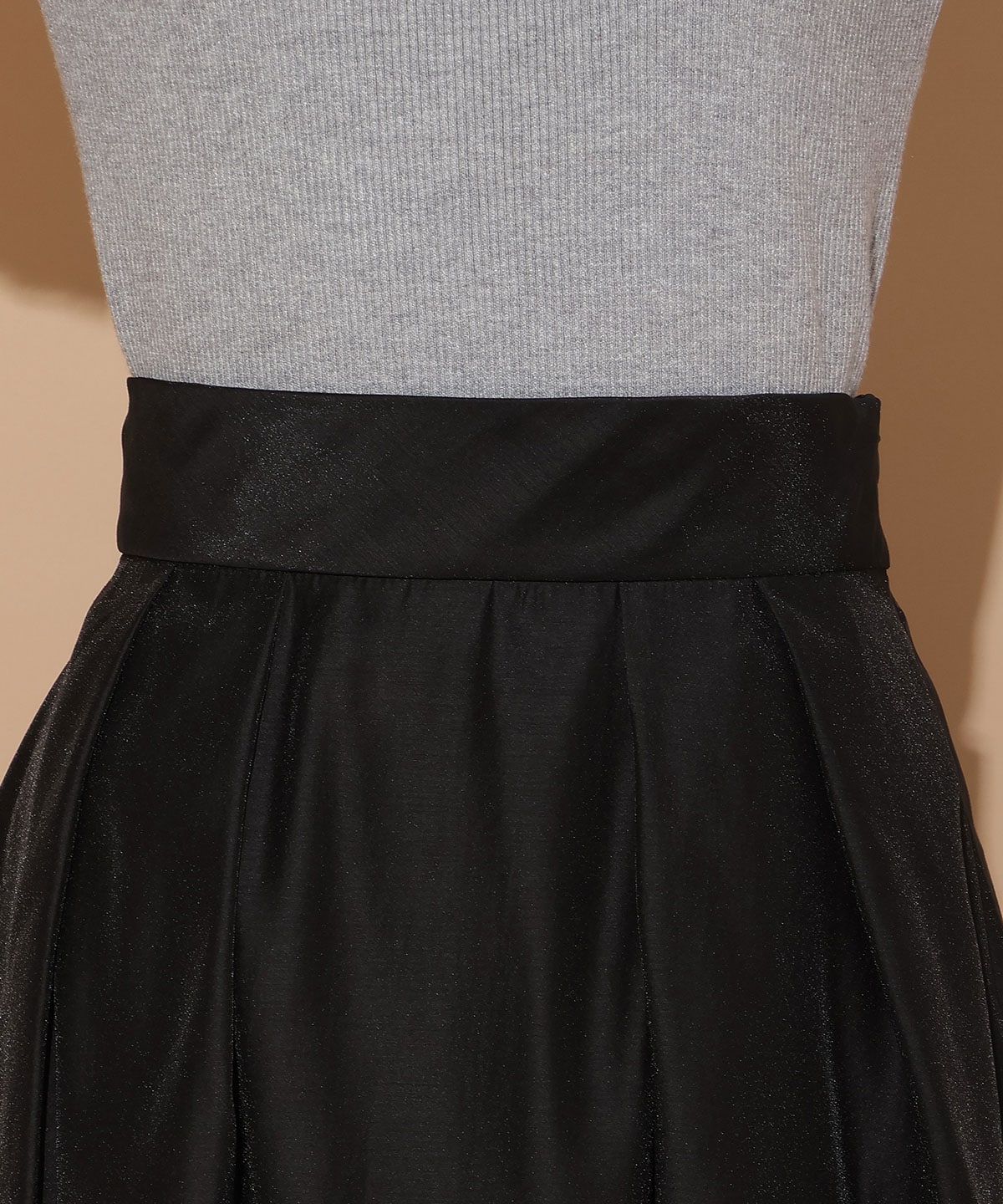 オーガンジータックフレアスカート