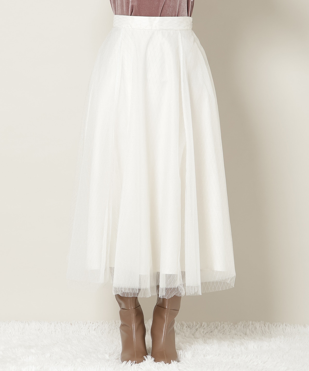 【12/5(fri)10時発売】ラメチュールボリュームスカート