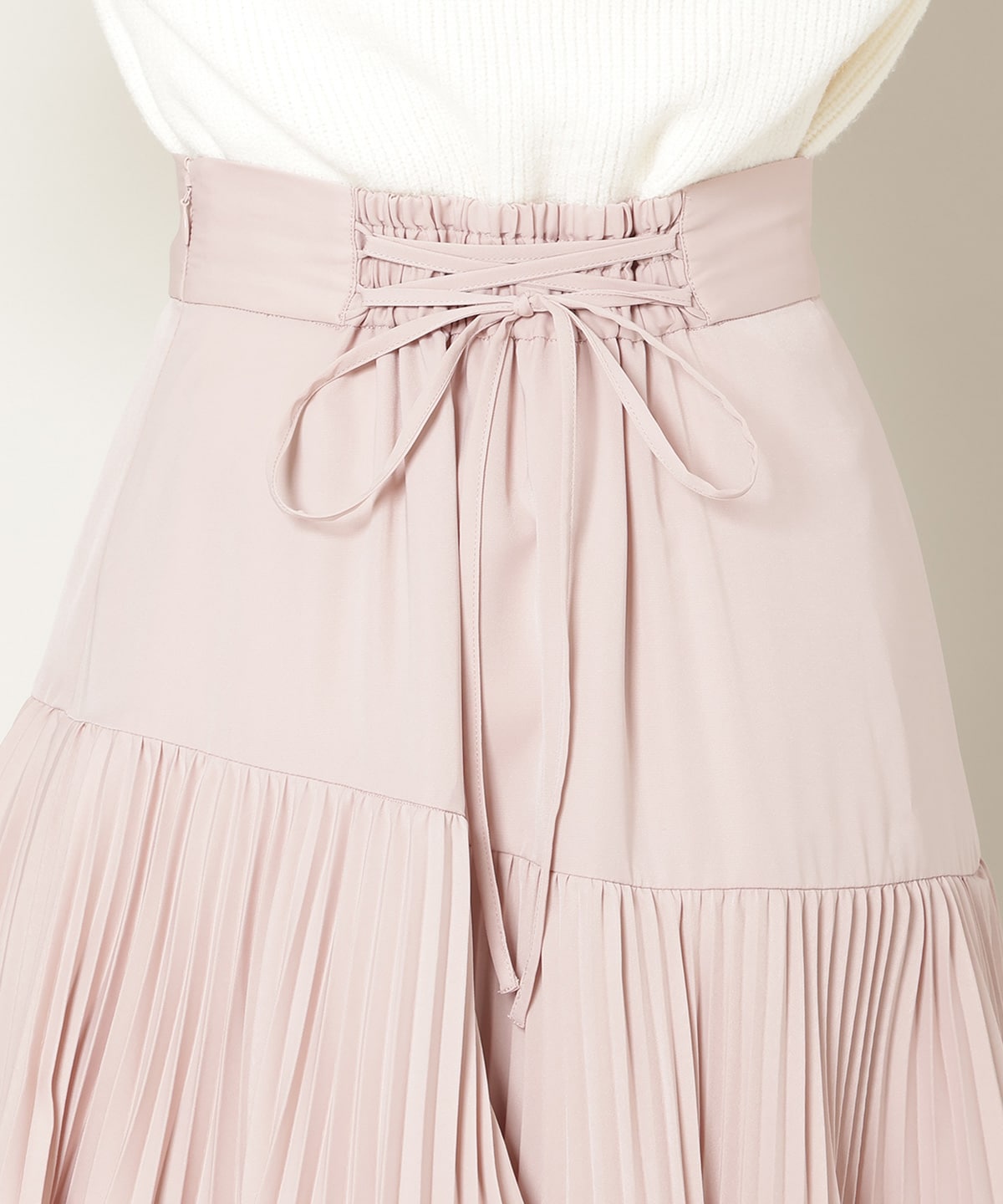 プリーツシフォンティアードスカート