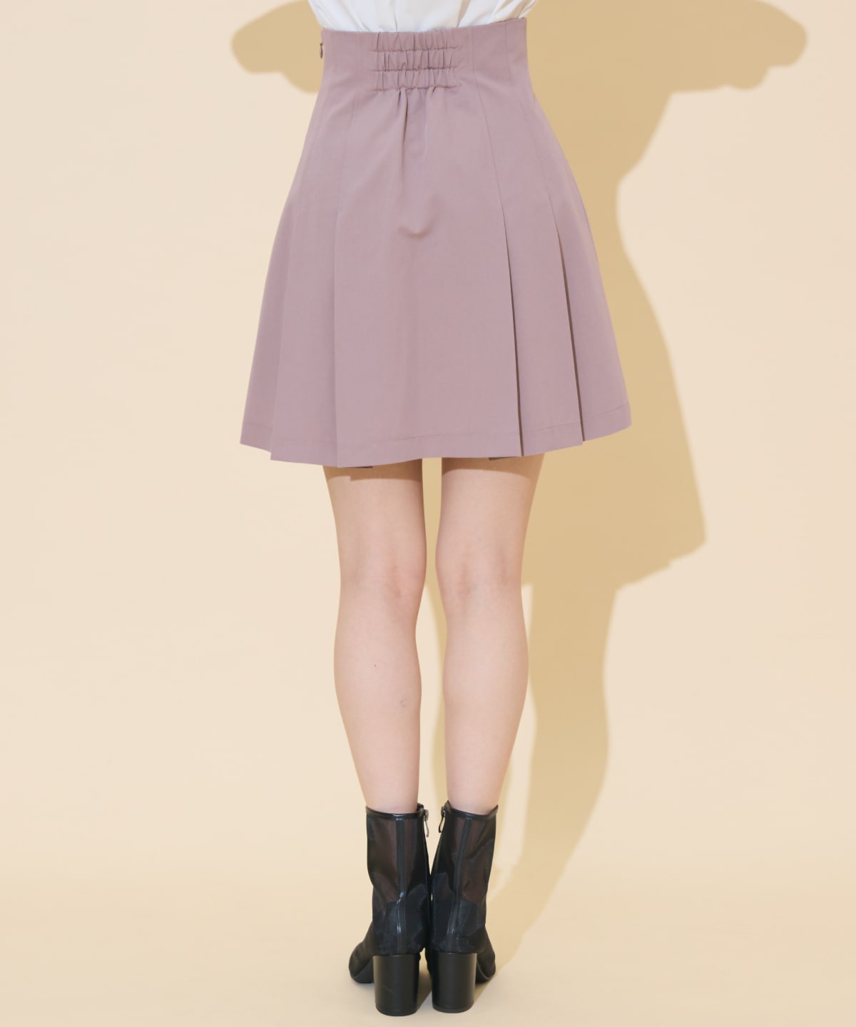 ハイウエストプリーツミニスカート
