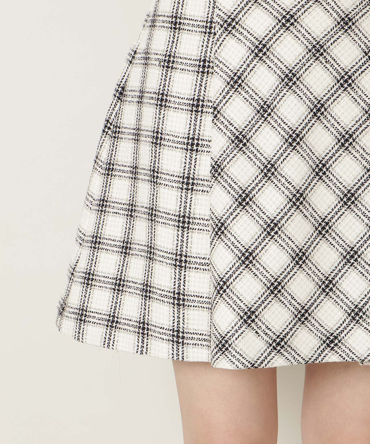 ビットデザインツイードミニスカート