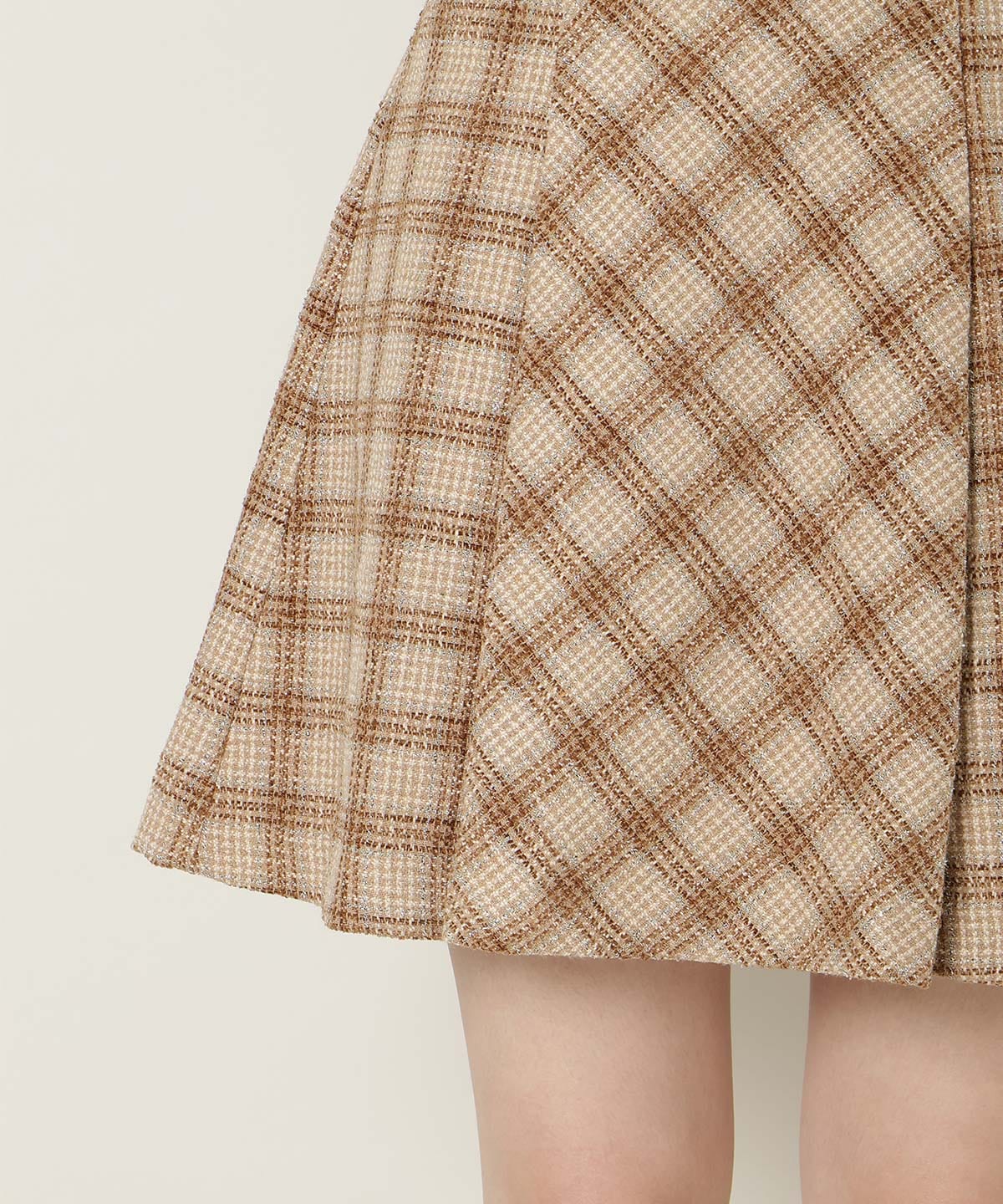 ビットデザインツイードミニスカート