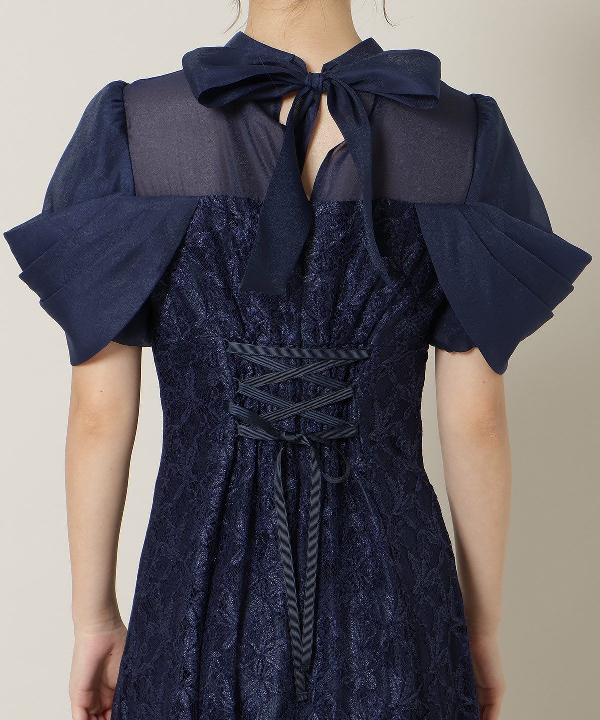 シアーベールレースワンピース