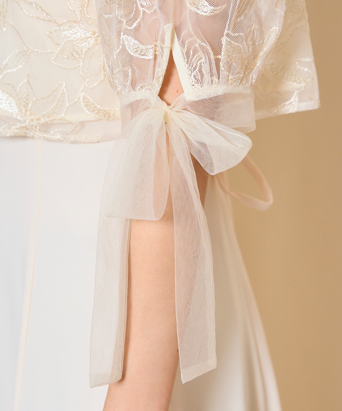 リボンスリーブブラウス