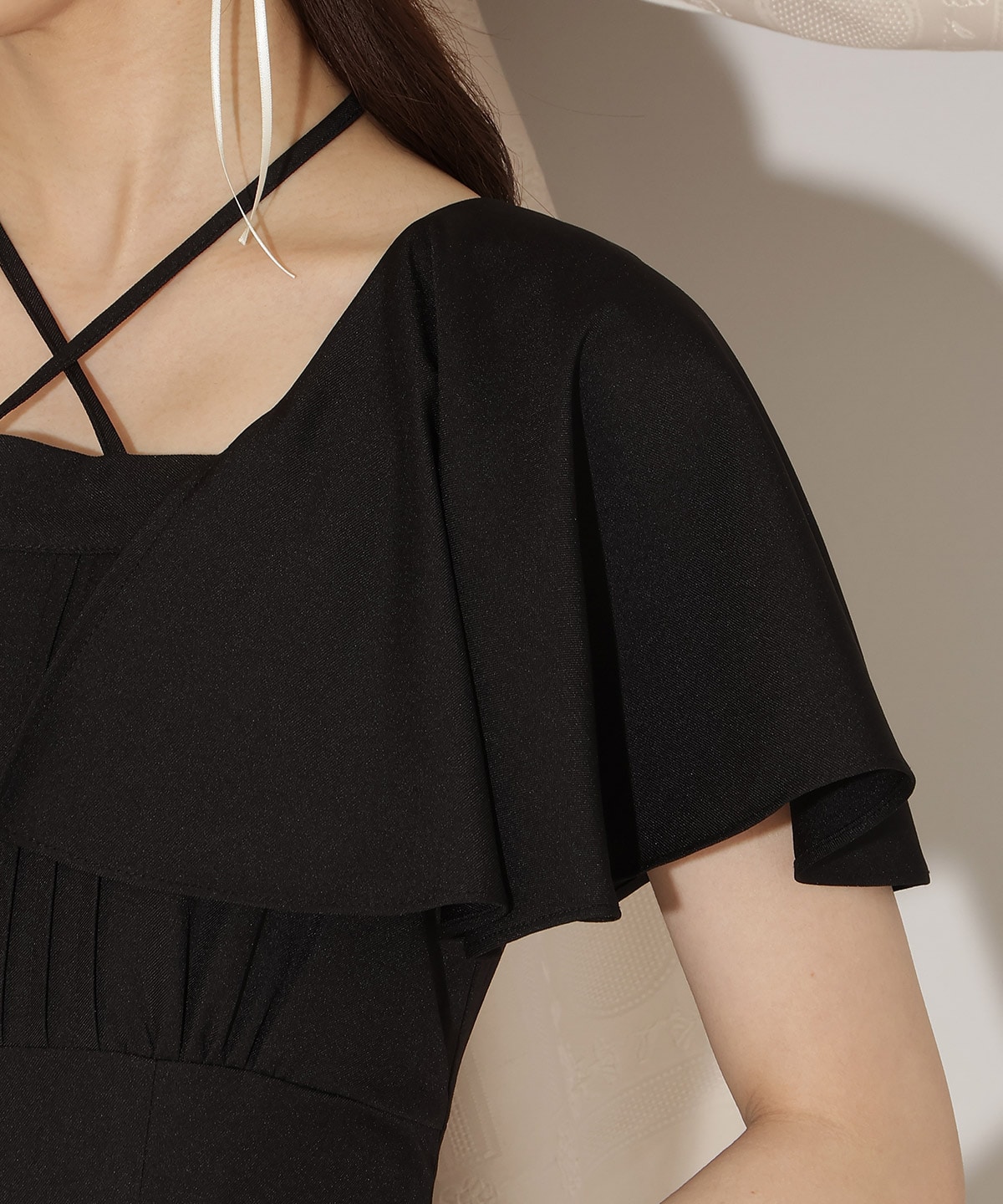 フレアースリーブティアードワンピース