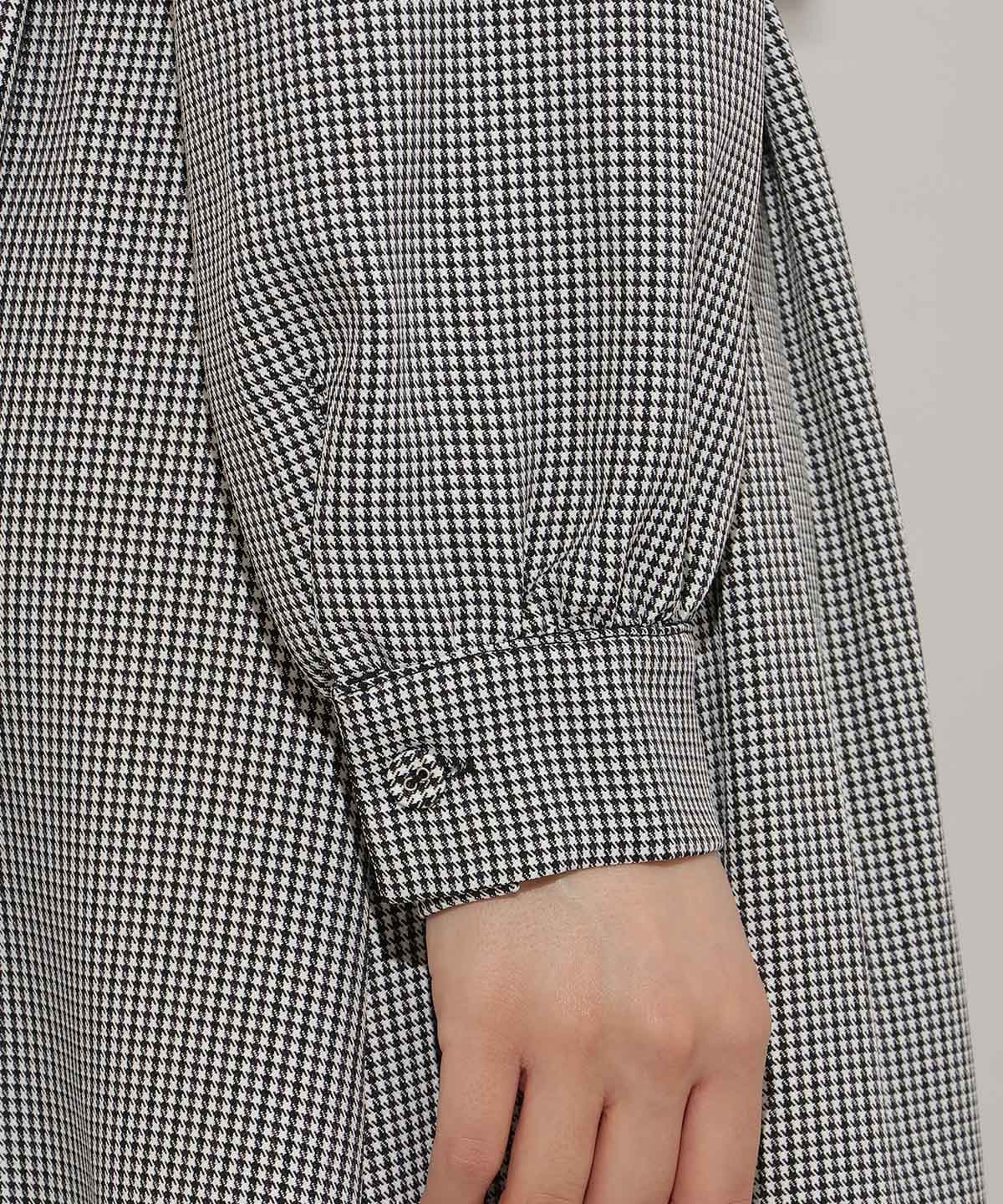 ナローリボンフリルシャツワンピース