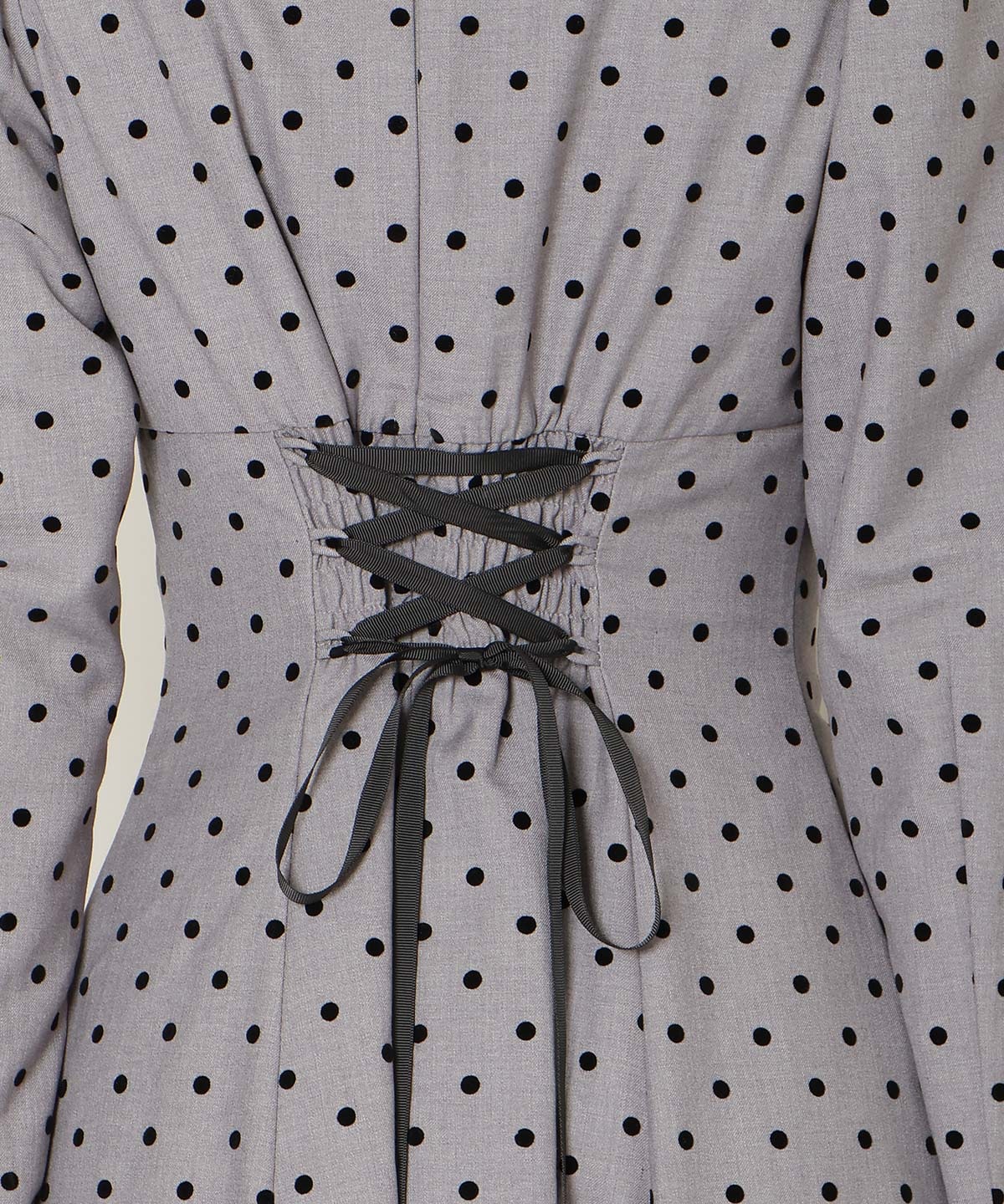 ドットフロッキーフレアワンピース