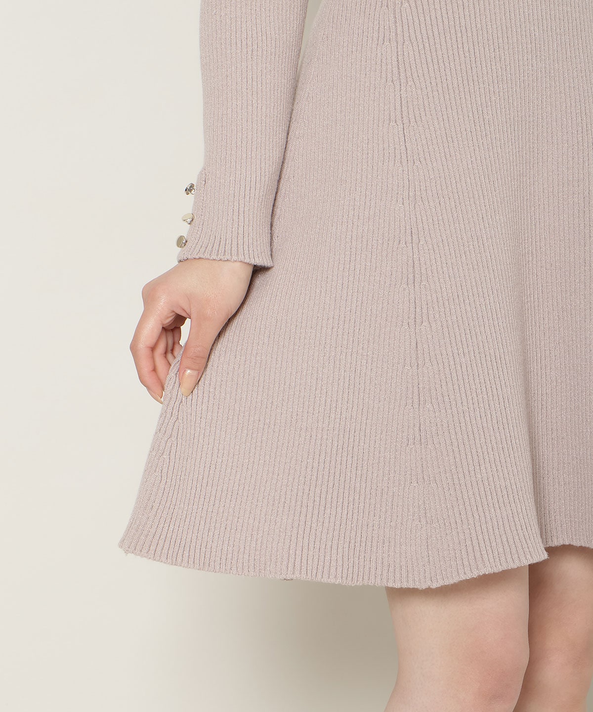 【12/5(fri)10時発売】リボンレースカラーニットワンピース