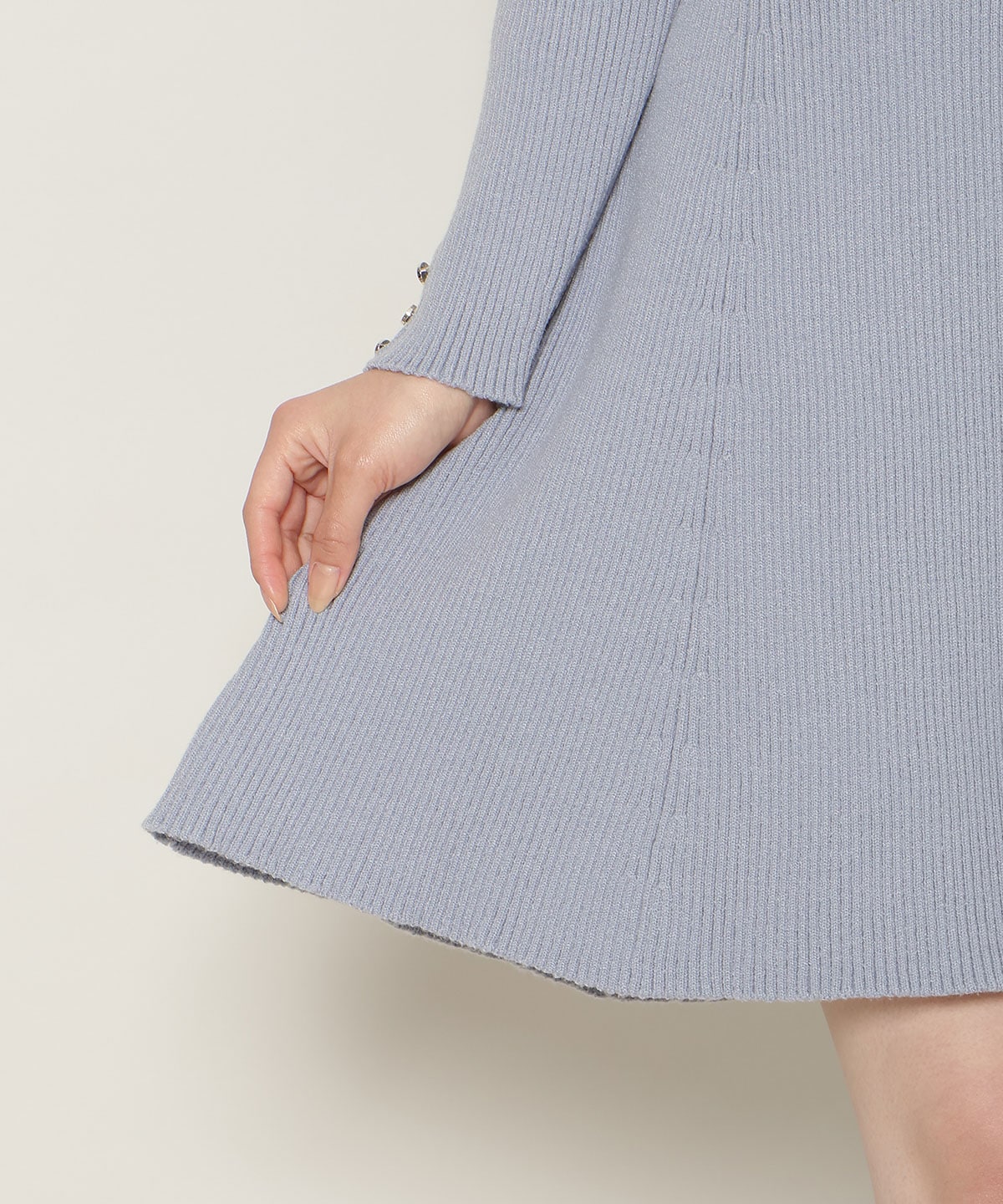 【12/5(fri)10時発売】リボンレースカラーニットワンピース