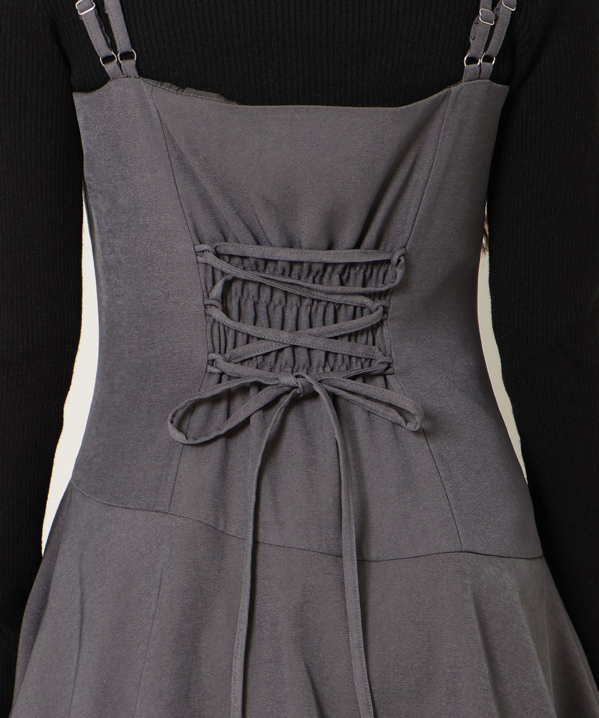 ダブルストラップアシンメトリーワンピース