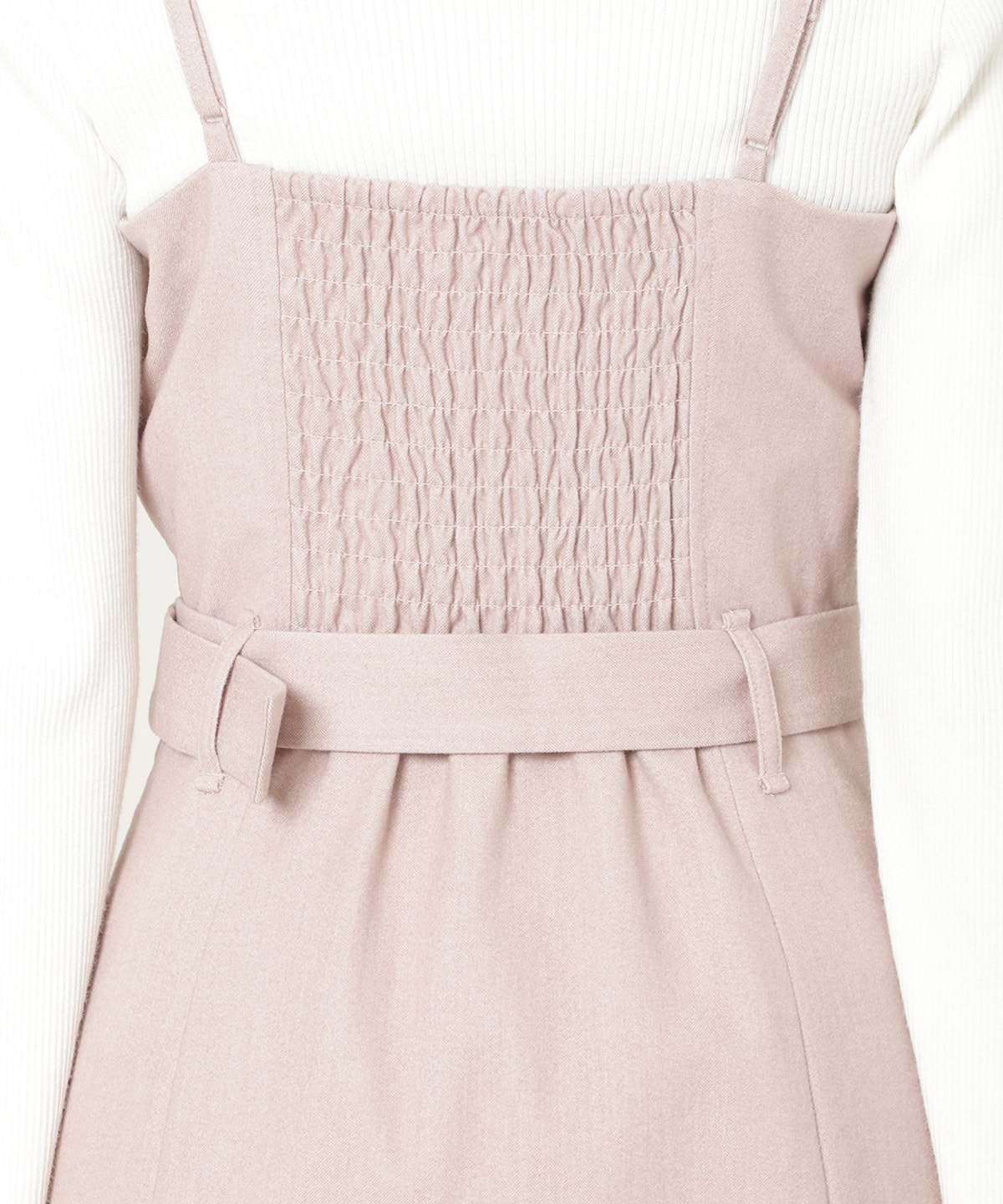 ベルト付きVカットマーメイドキャミワンピース