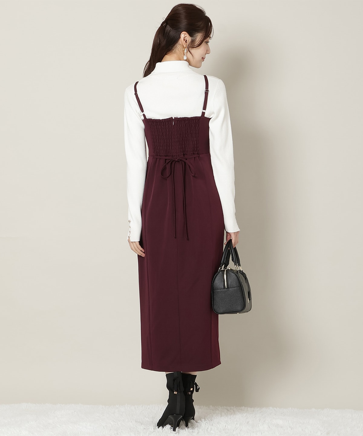 リボンデザインIラインワンピース