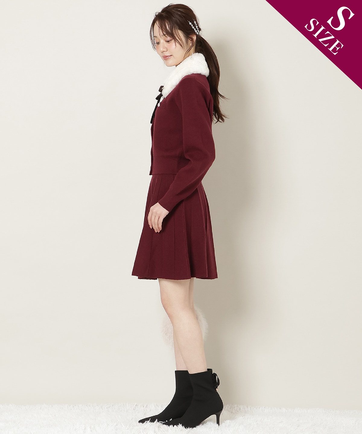 【11/21(fri)10時発売】ファーティペット付きニットSETUP