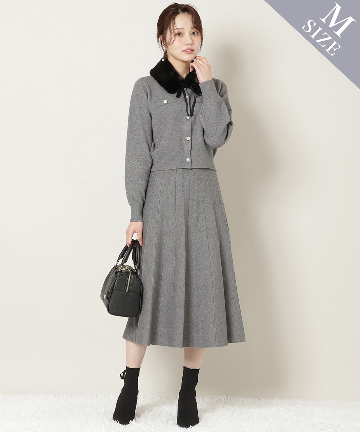 【11/21(fri)10時発売】ファーティペット付きニットSETUP