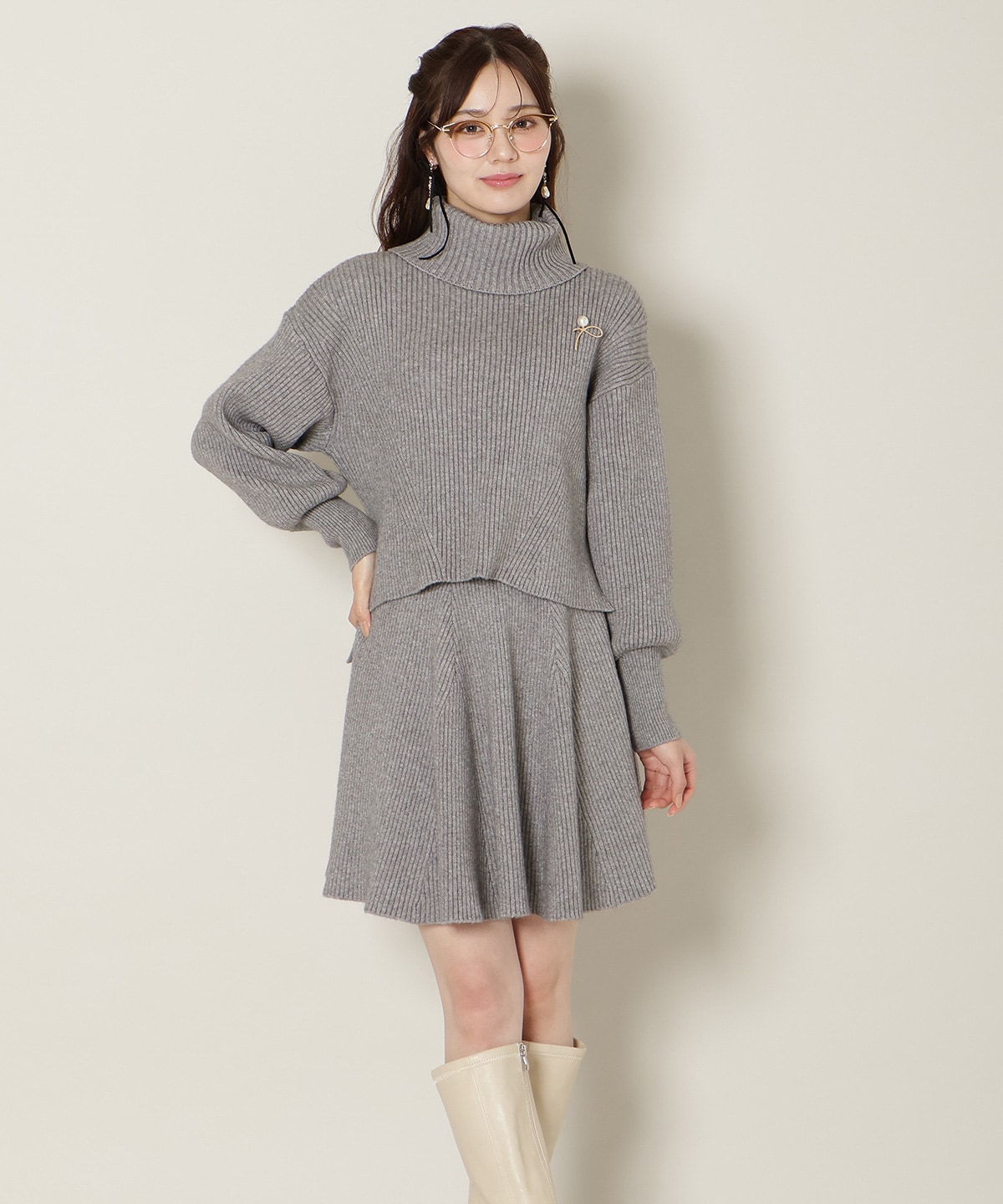 【12/5(fri)10時発売】オフタートル×スカートニットSETUP