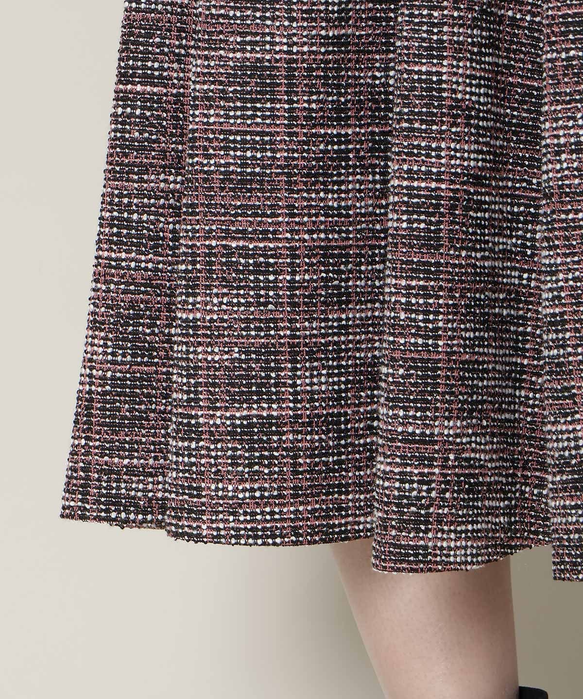 【12/5(fri)10時発売】カットツイードワンピース×フェザーニットSET