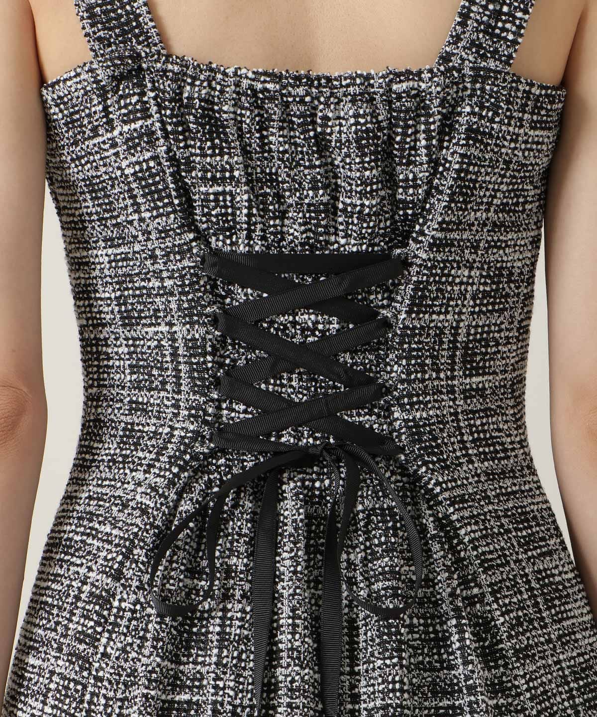 【12/5(fri)10時発売】カットツイードワンピース×フェザーニットSET