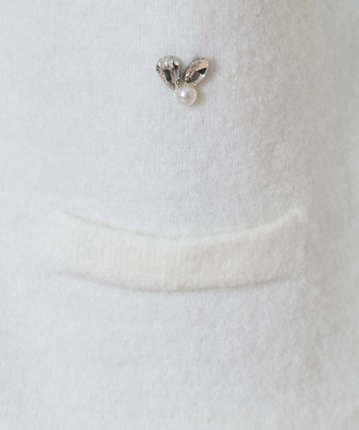 ノーカラービジューニットジャケット