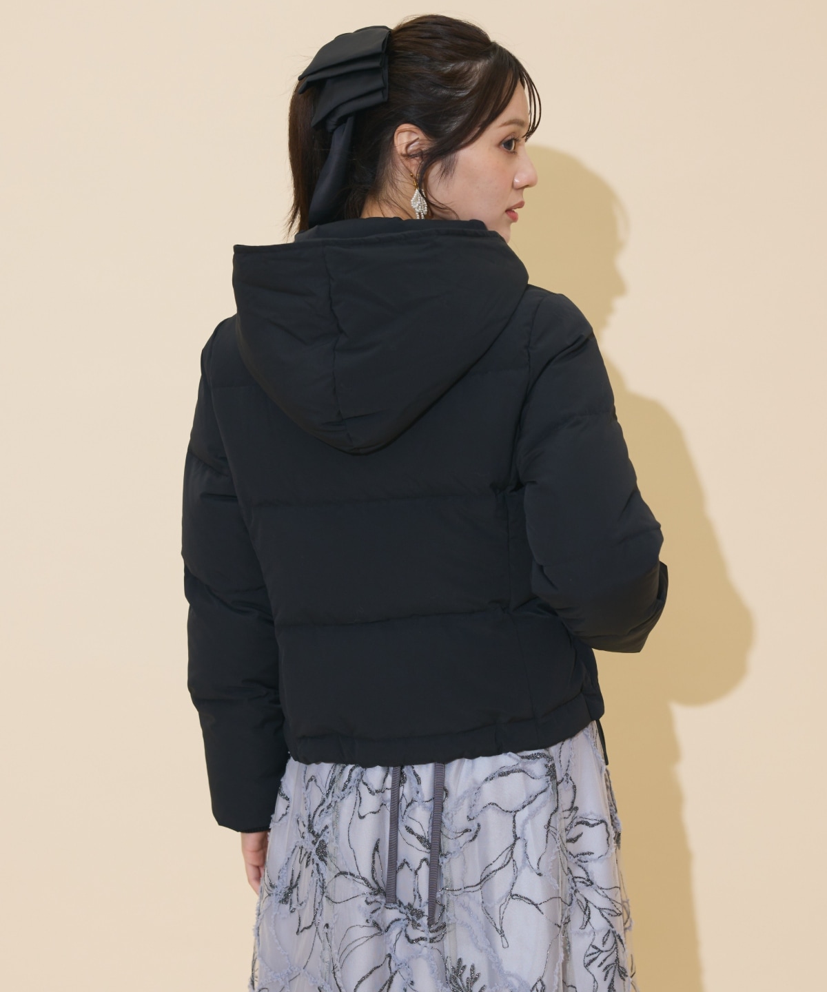 ファー付きショートダウン