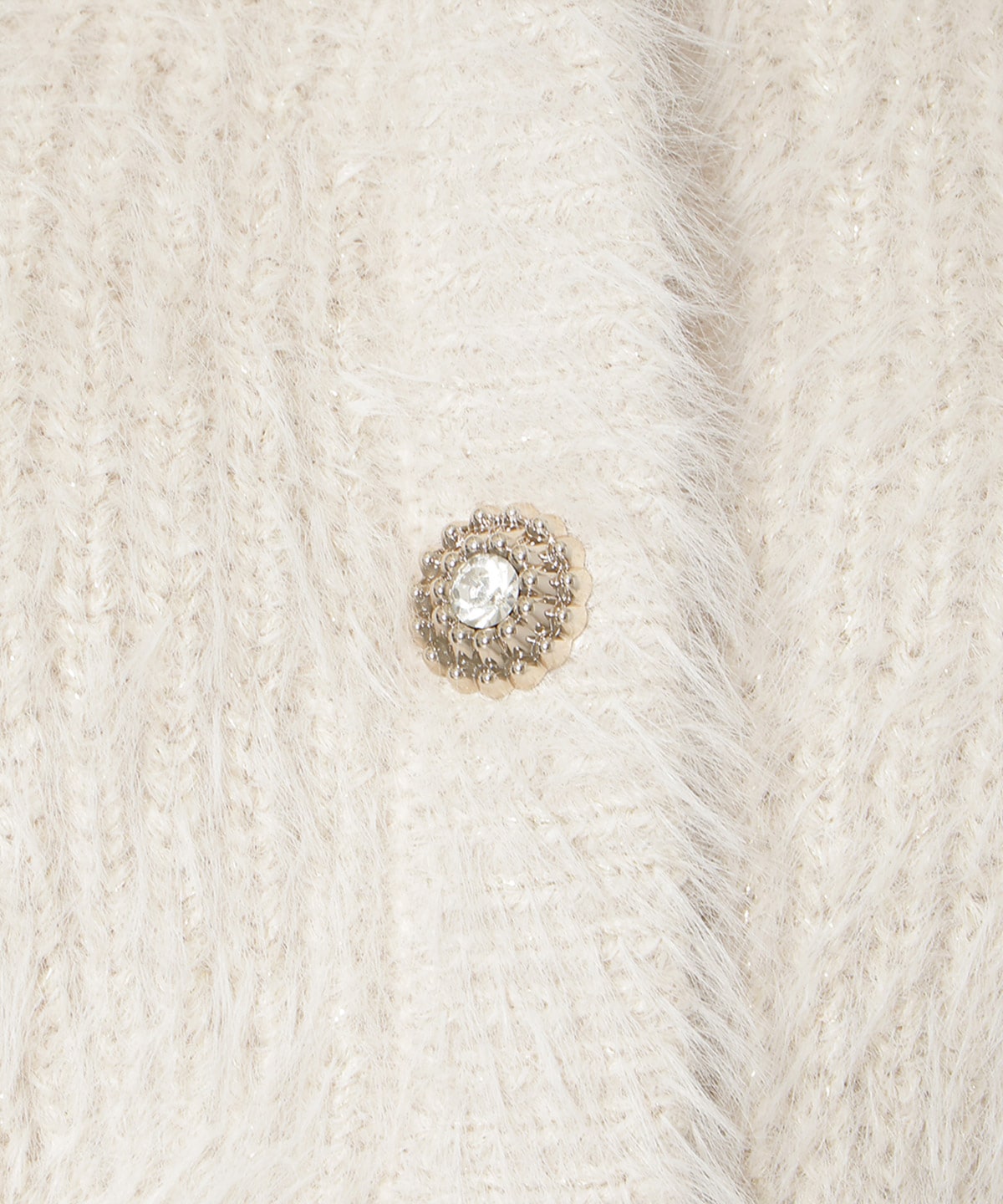 【1/1(thu)10時発売 New Year's Item】Vネックラメフェザーカーディガン