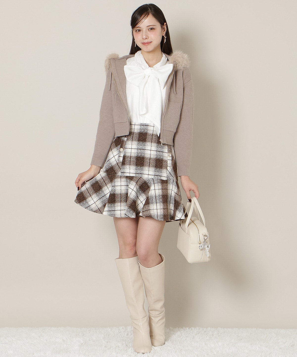 【1/1(thu)10時発売 New Year's Item】フードファーニットパーカー