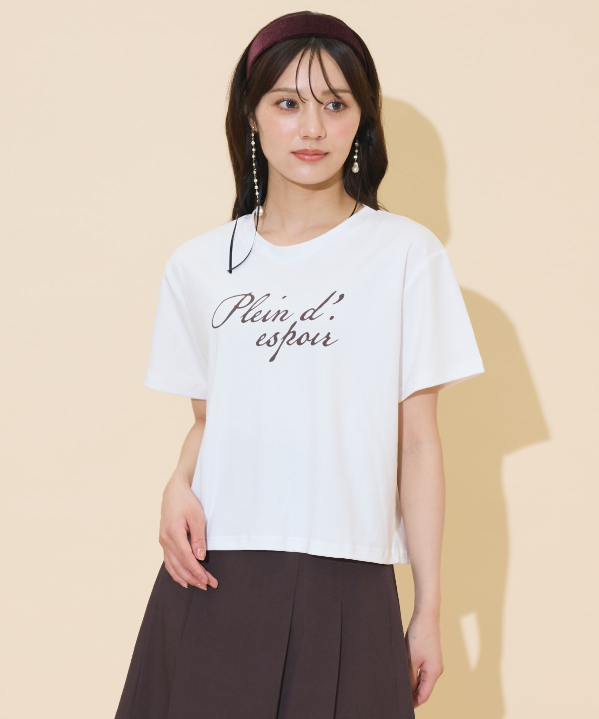 ドロップショルダーロゴTシャツ