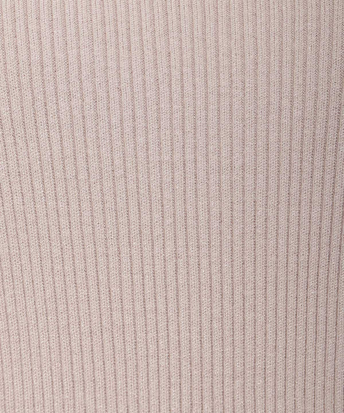 袖口リボンリブタートルニット
