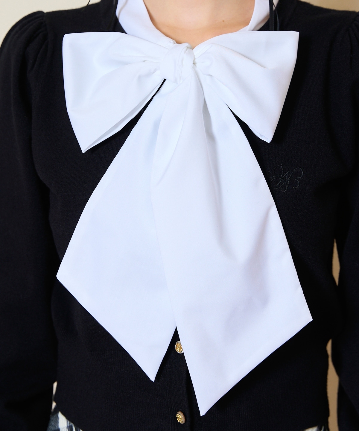 リボンドッキングプルオーバー