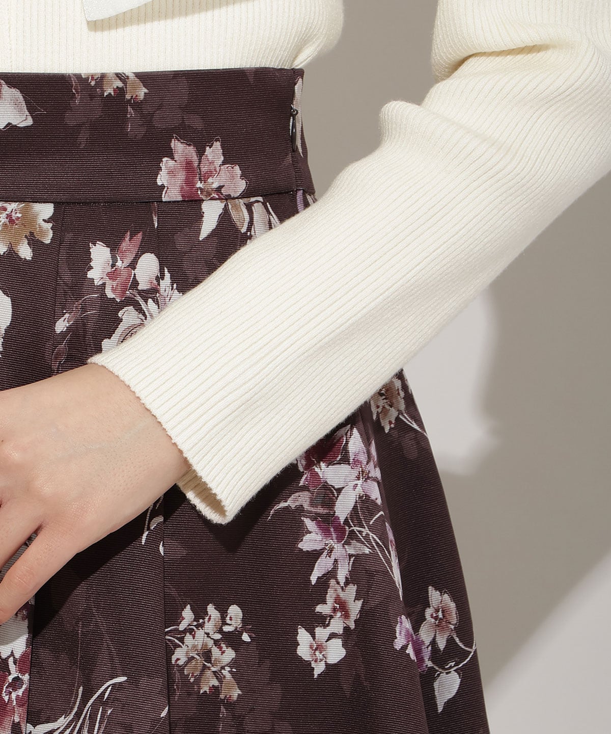 シアーリボンニット