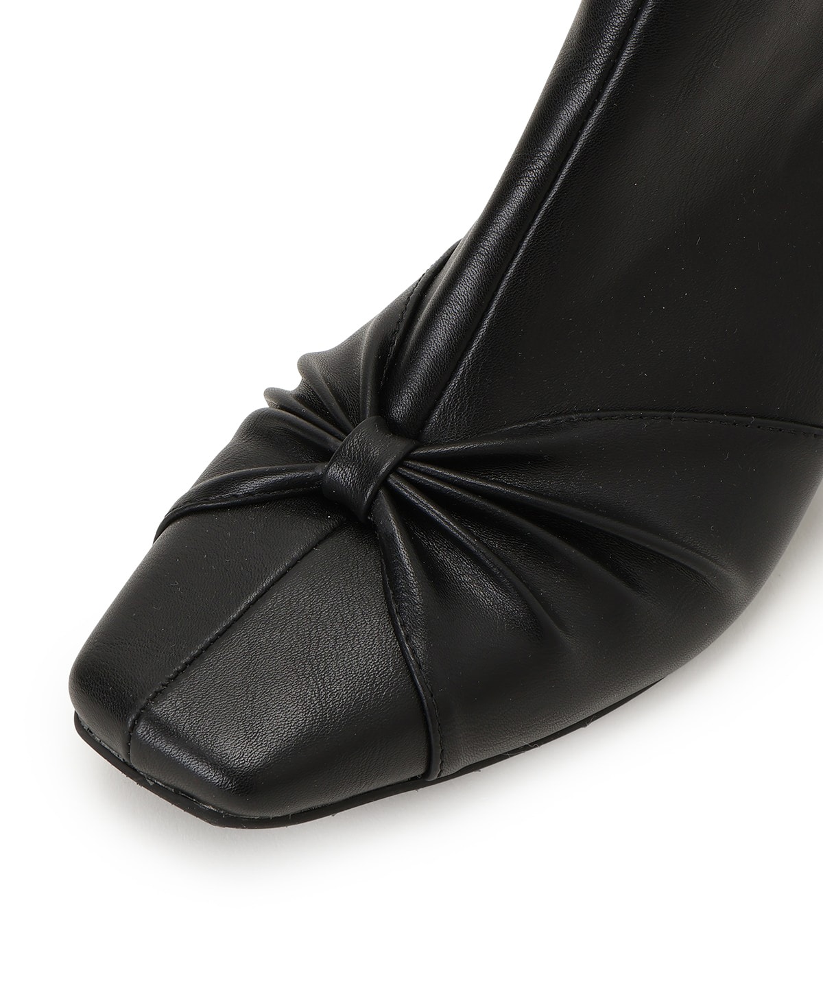 フロントリボンショートブーツ