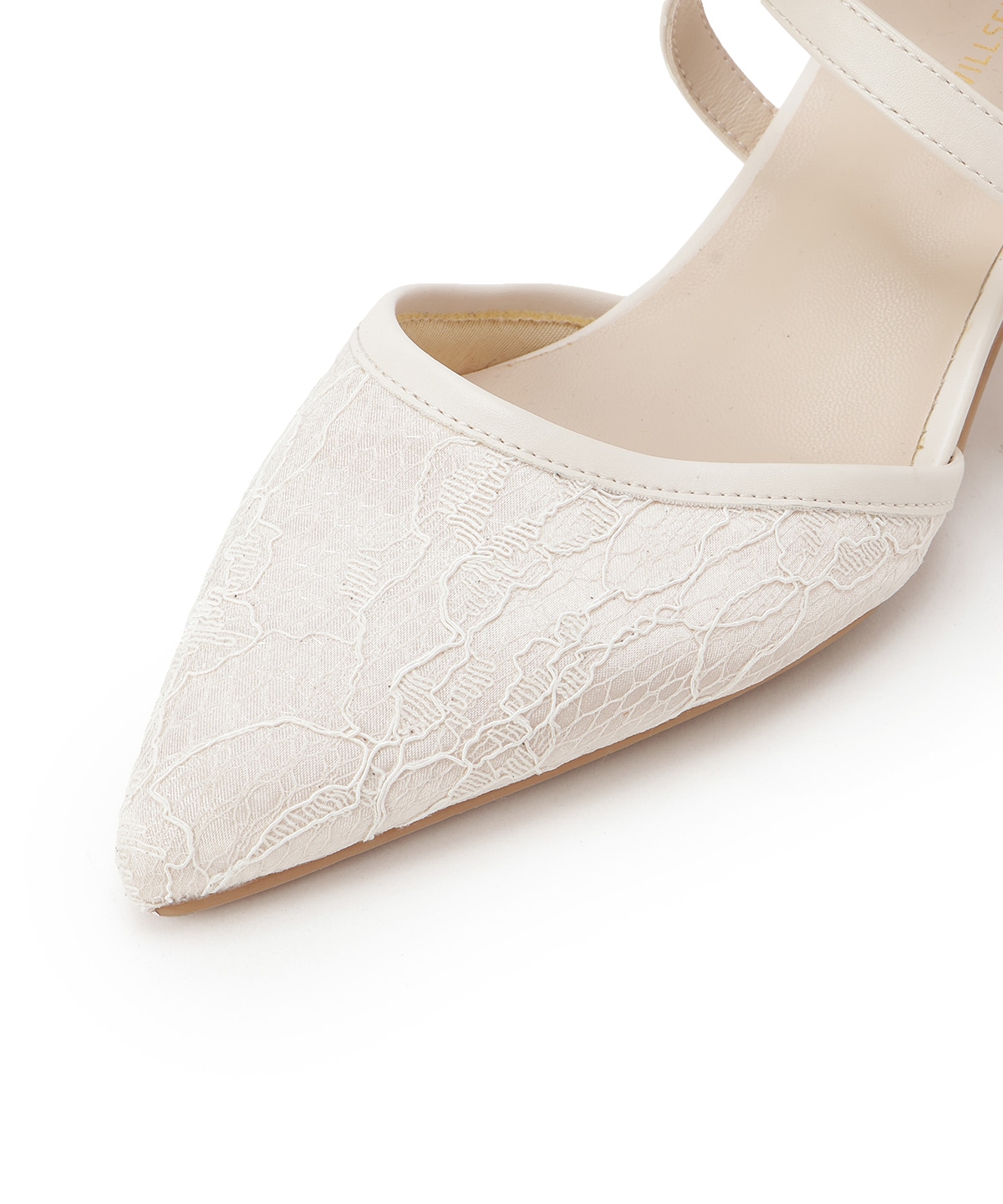 バックリボンレースパンプス