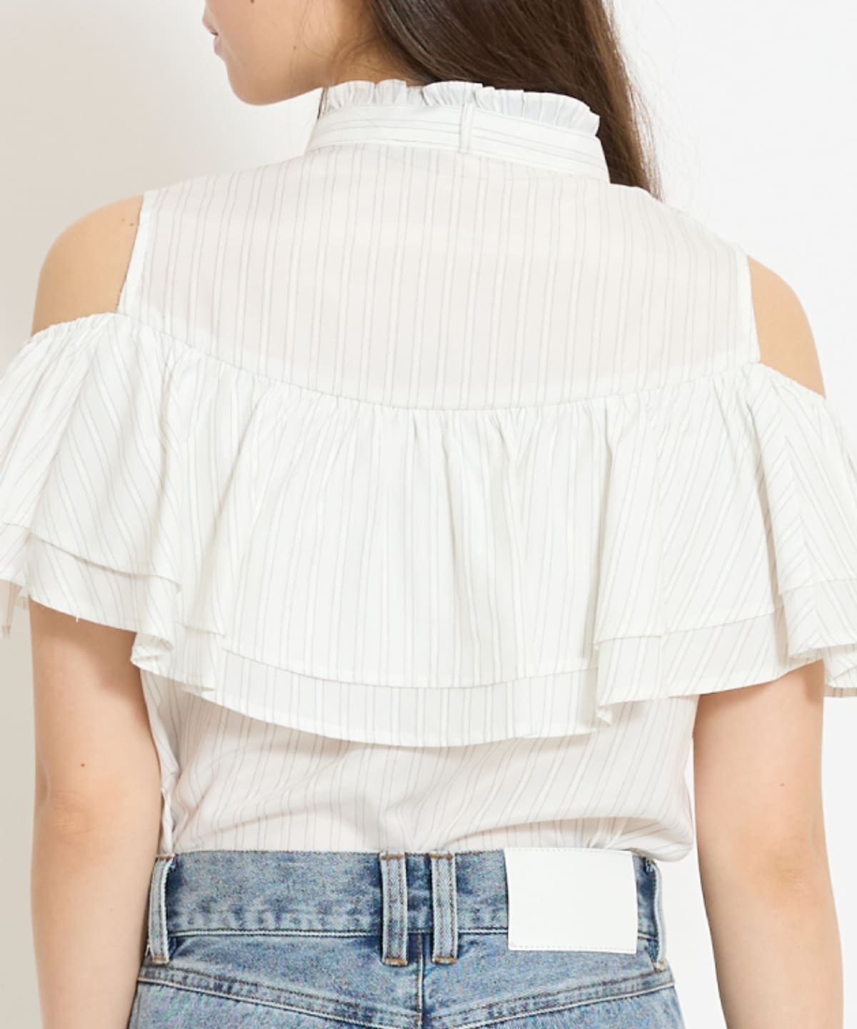 スタンドフリル２WAYスリーブブラウス